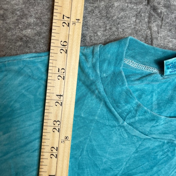 Vintage Single Stitch Whale Shirt Mens Medium Blue Ocean Marine Sea Life Dolphin - Picture 4 of 10